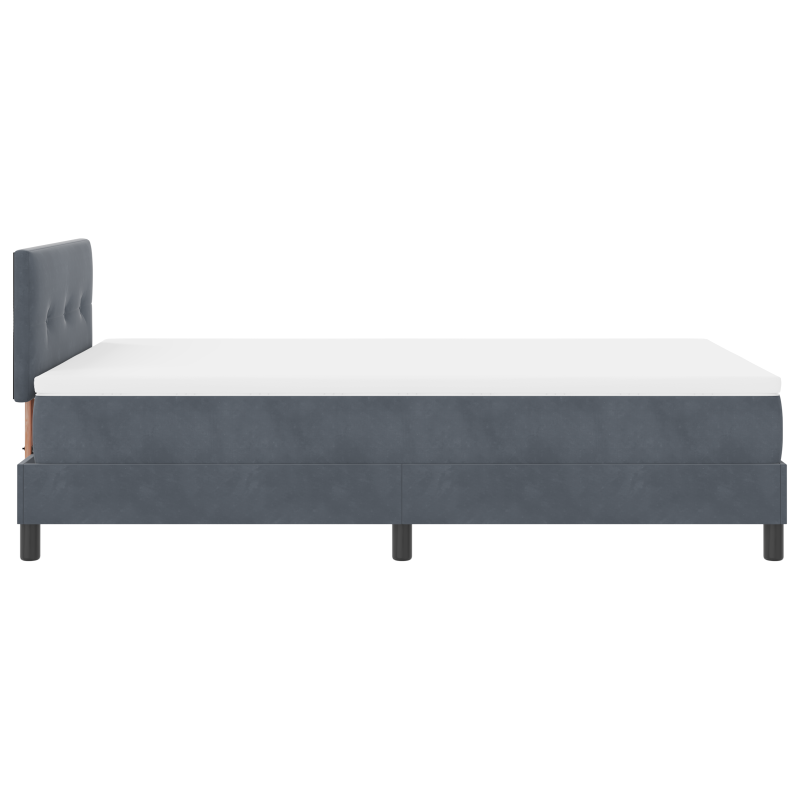 Boxspringbett mit Matratze & LED Dunkelgrau 120x190 cm Samt