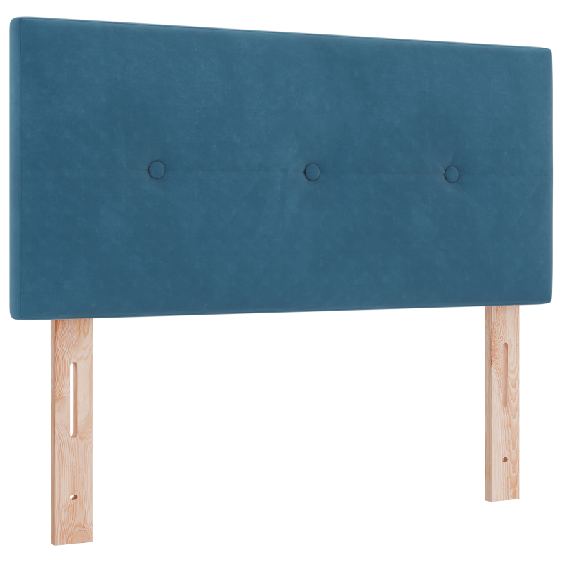 Boxspringbett mit Matratze & LED Dunkelblau 120 x 190 cm Samt