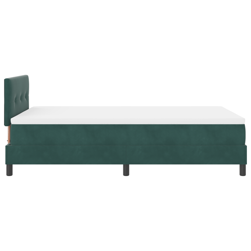 Boxspringbett mit Matratze & LED Dunkelgrün 120x200 cm Samt