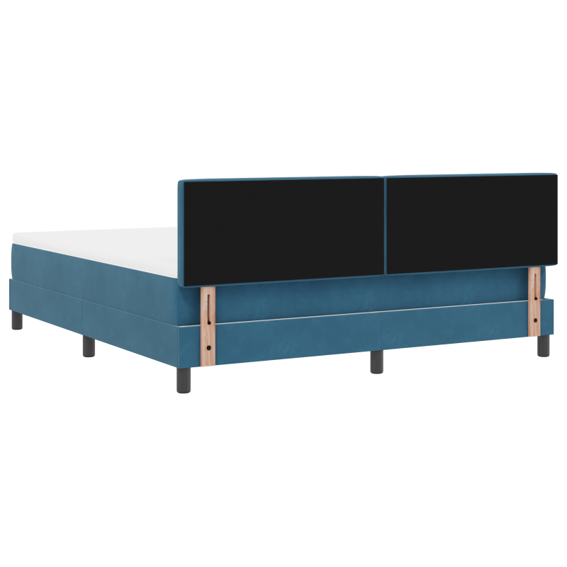 Boxspringbett mit Matratze & LED Dunkelblau 180x200 cm Samt