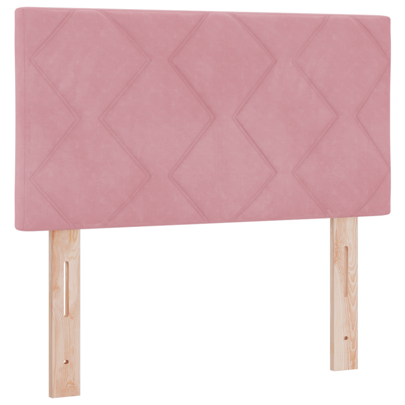 Boxspringbett mit Matratze & LED Pink 80x200 cm Samt