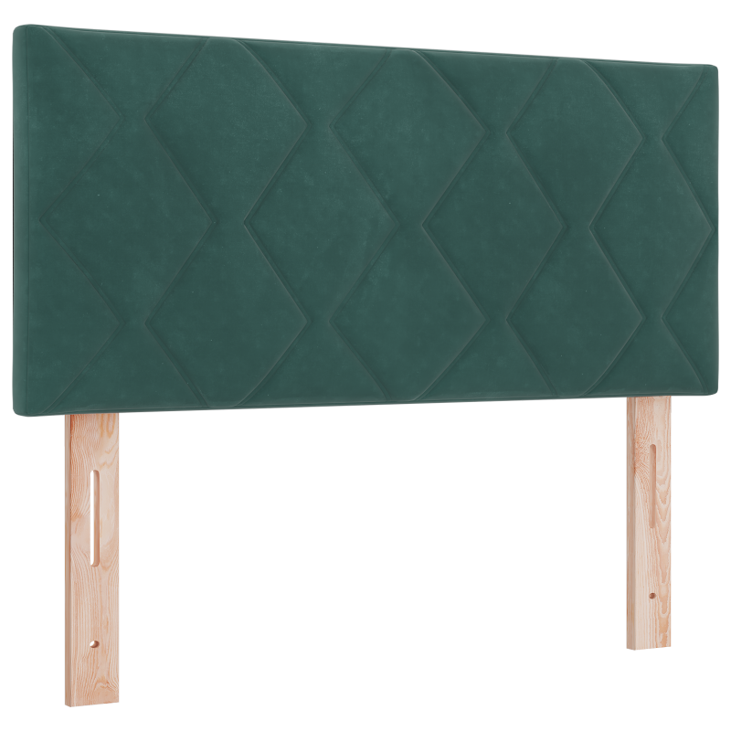 Boxspringbett mit Matratze & LED Dunkelgrün 90x190 cm Samt