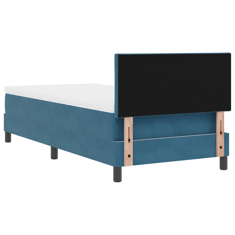 Boxspringbett mit Matratze & LED Dunkelblau 90x190 cm Samt