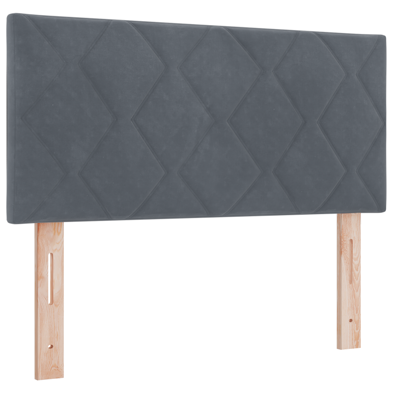 Boxspringbett mit Matratze & LED Dunkelgrau 120x190 cm Samt