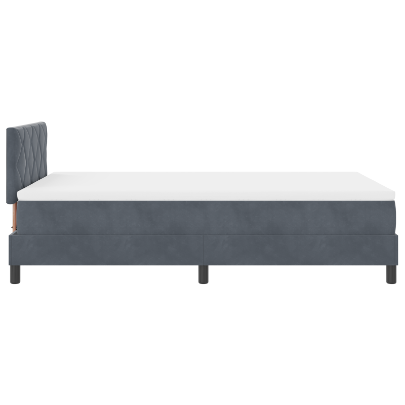 Boxspringbett mit Matratze & LED Dunkelgrau 120x190 cm Samt