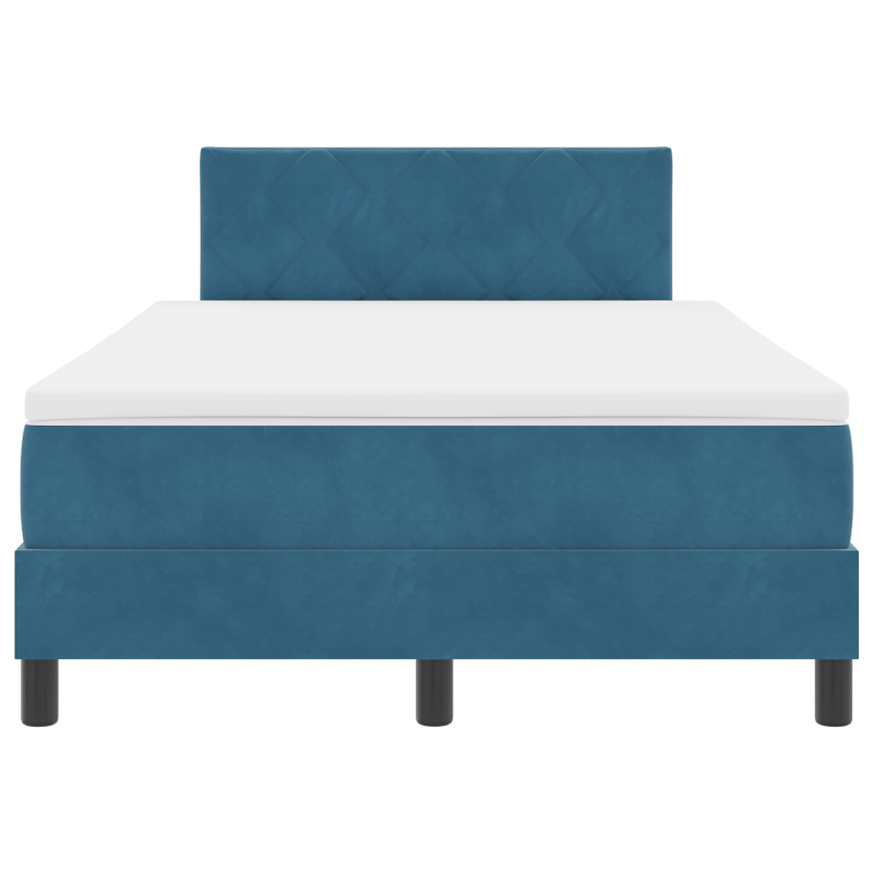Boxspringbett mit Matratze & LED Dunkelblau 120x190 cm Samt