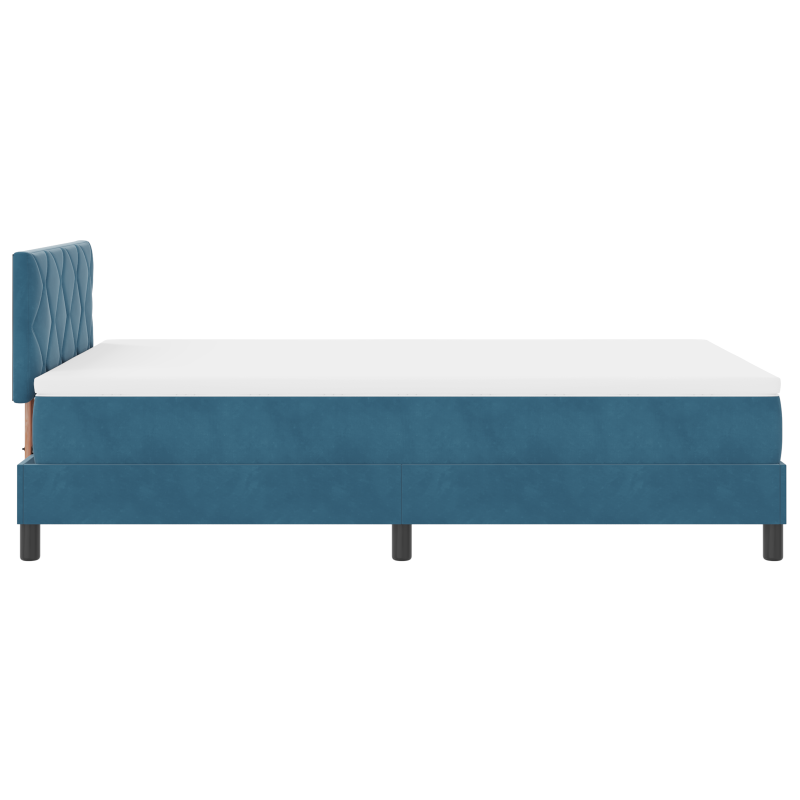 Boxspringbett mit Matratze & LED Dunkelblau 120x190 cm Samt