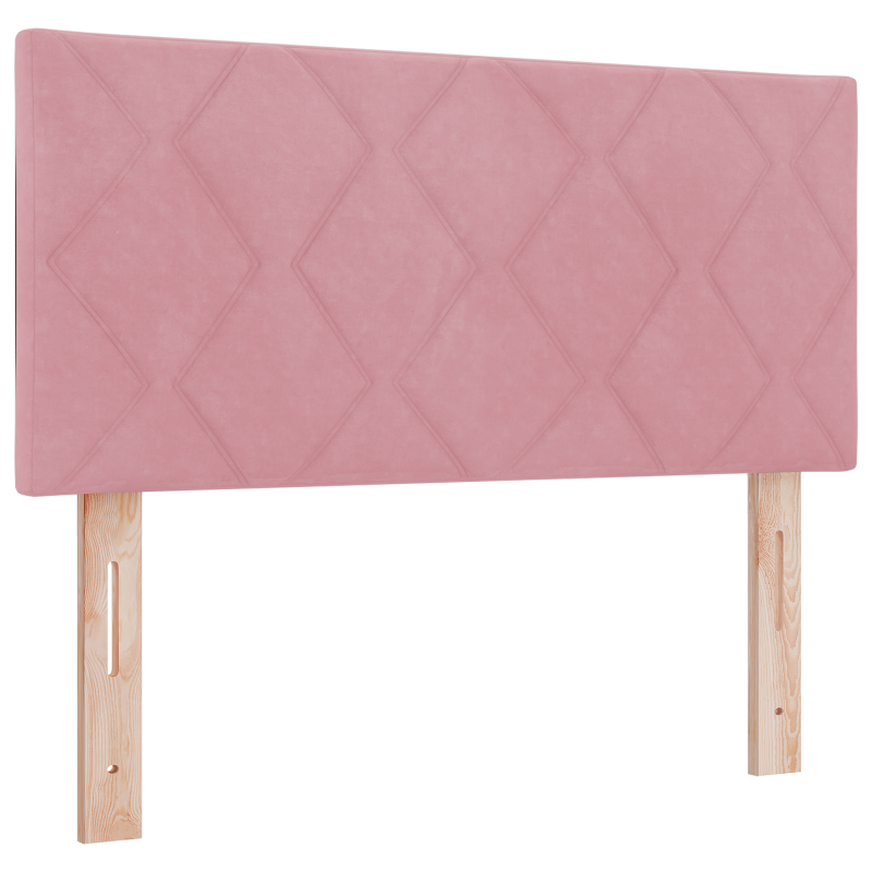 Boxspringbett mit Matratze & LED Rosa 120x190 cm Samt
