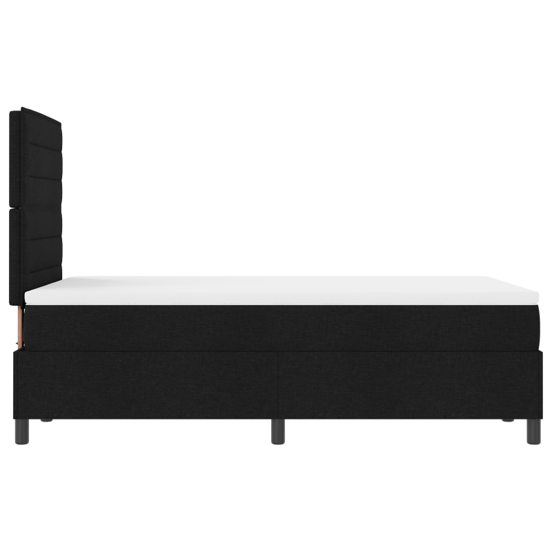 Boxspringbett mit Matratze & LED Schwarz 120x190 cm Stoff