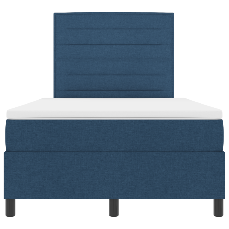 Boxspringbett mit Matratze & LED Blau 120x190 cm Stoff