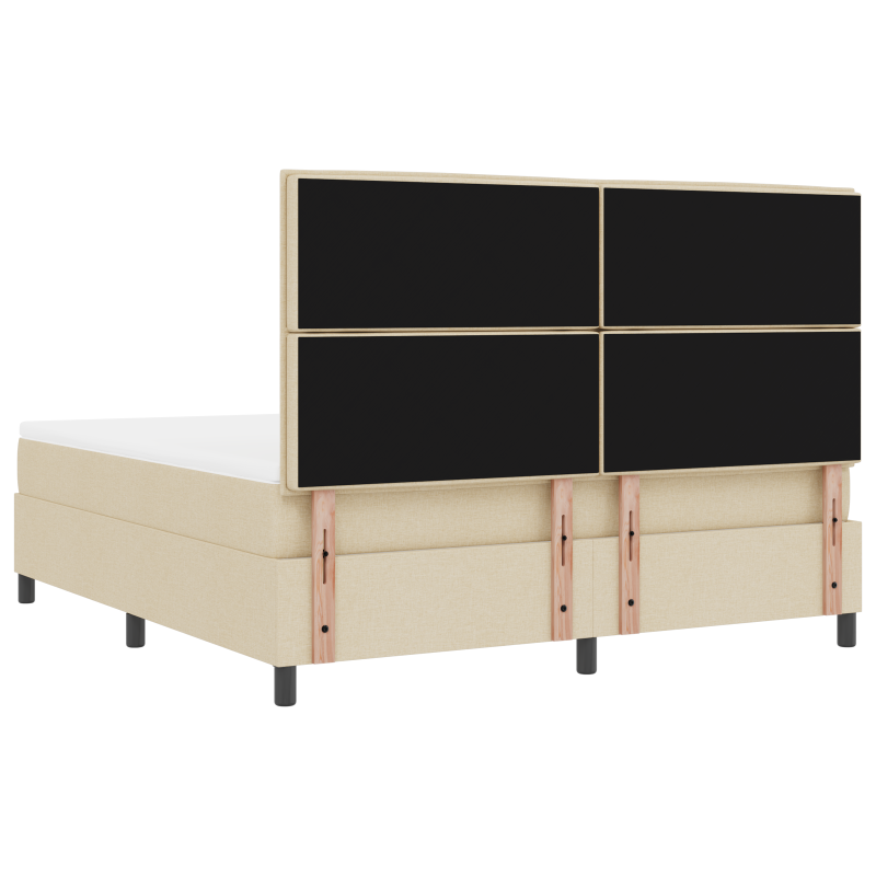 Boxspringbett mit Matratze & LED Creme 180x200 cm Stoff