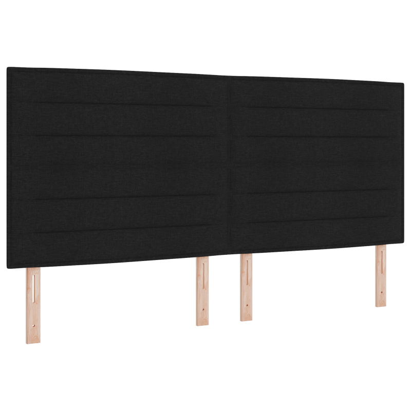 Boxspringbett mit Matratze & LED in Schwarz 200x200 cm Stoff