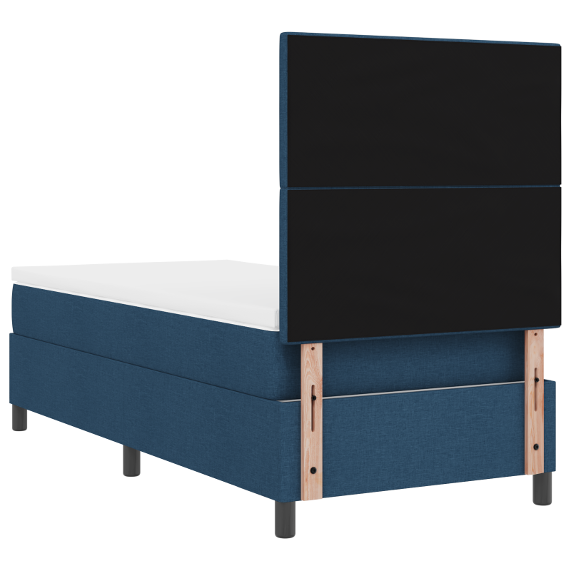 Boxspringbett mit Matratze & LED Blau 90x200 cm Stoff