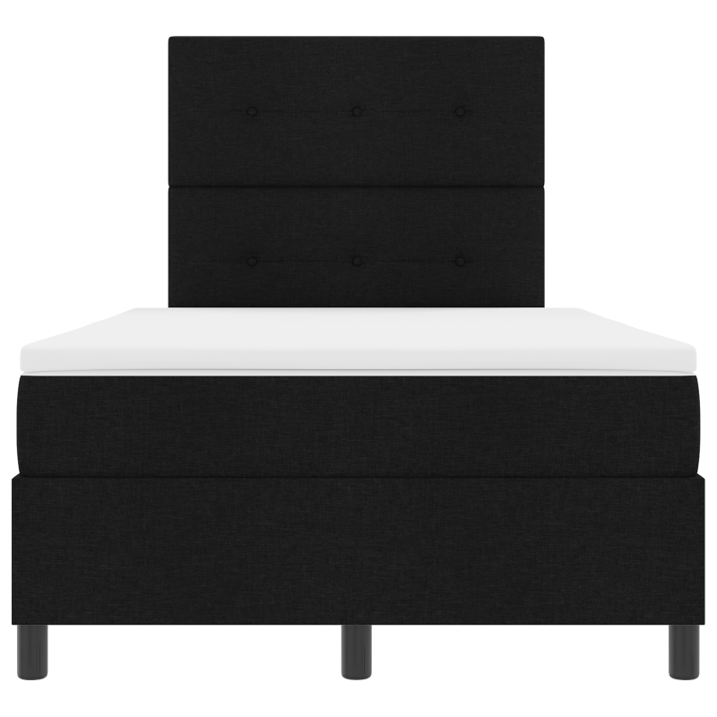 Boxspringbett mit Matratze & LED Schwarz 120x190 cm Stoff