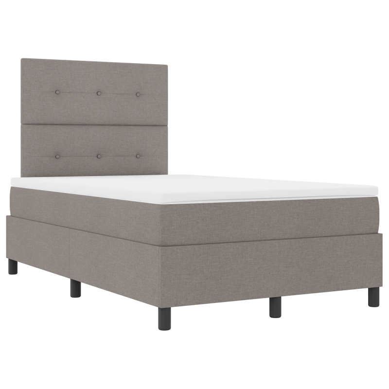 Boxspringbett mit Matratze & LED Taupe 120x190 cm Stoff