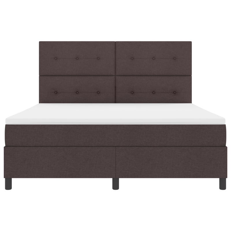 Boxspringbett mit Matratze & LED Dunkelgrau 180x200 cm Stoff