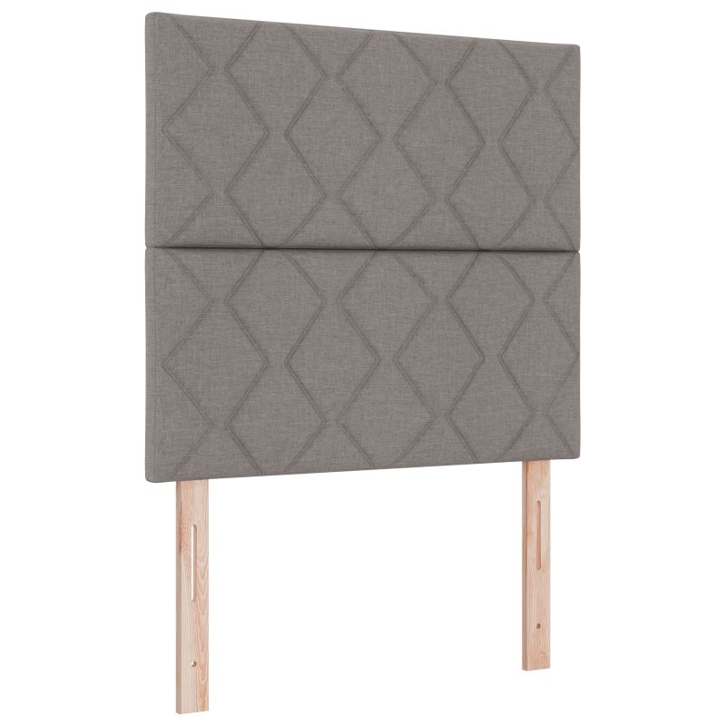 Boxspringbett mit Matratze & LED Taupe 120x190 cm Stoff