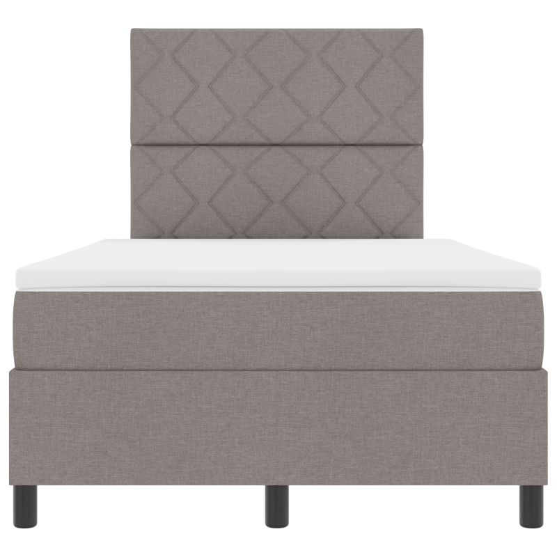 Boxspringbett mit Matratze & LED Taupe 120x190 cm Stoff