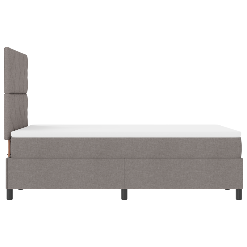 Boxspringbett mit Matratze & LED Taupe 120x190 cm Stoff