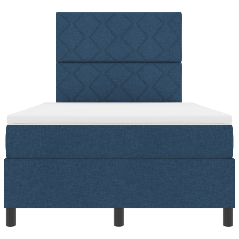 Boxspringbett mit Matratze & LED Blau 120x190 cm Stoff