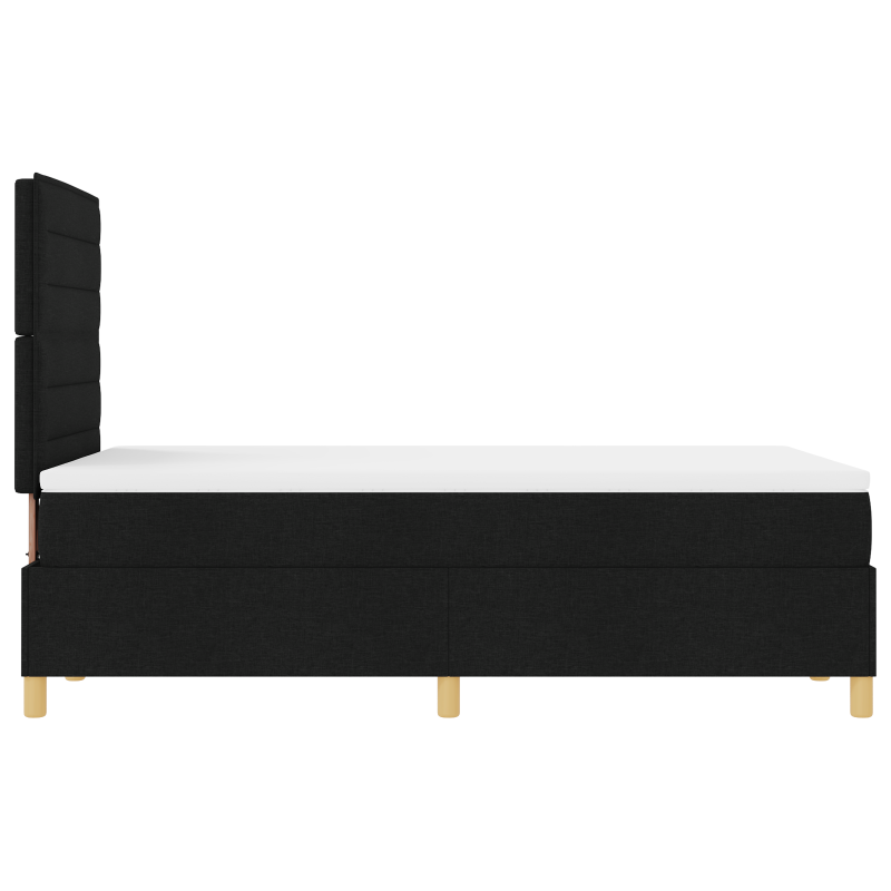 Boxspringbett mit Matratze & LED Schwarz 120x190 cm Stoff