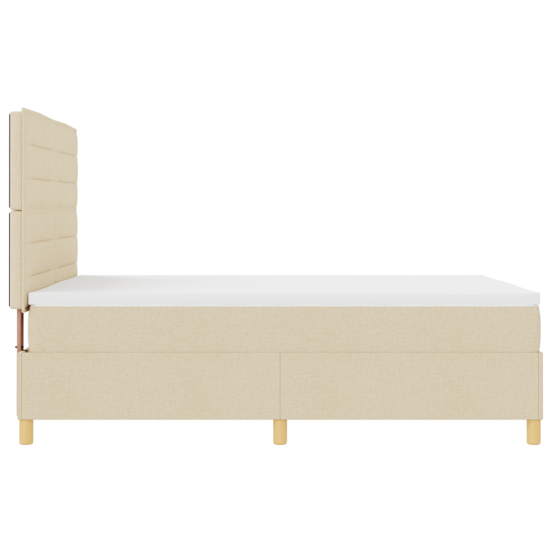Boxspringbett mit Matratze & LED Creme 160x200 cm Stoff