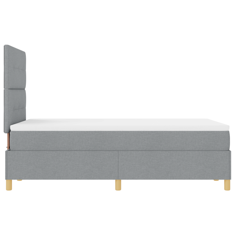 Boxspringbett mit Matratze & LED Licht Grau 120x190 cm Stoff
