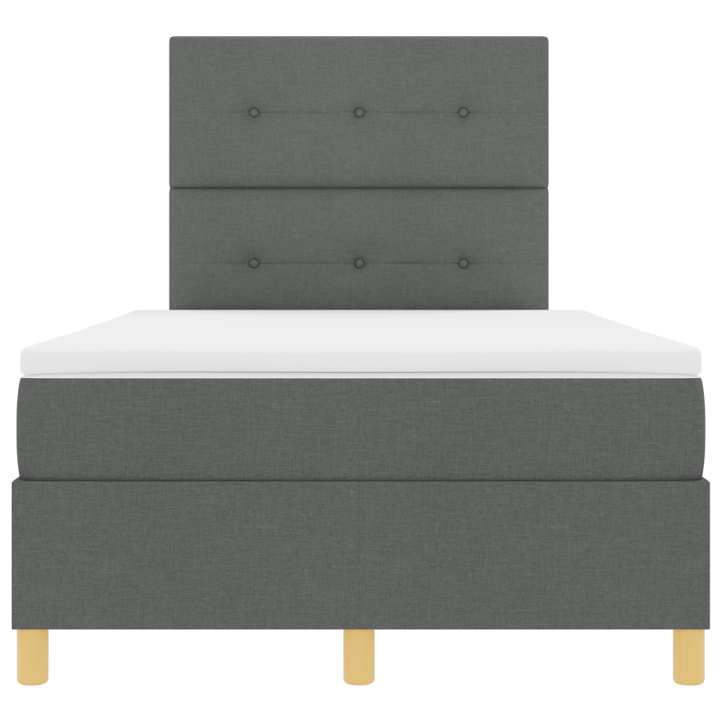 Boxspringbett mit Matratze & LED Dunkelgrau 120x190 cm Stoff