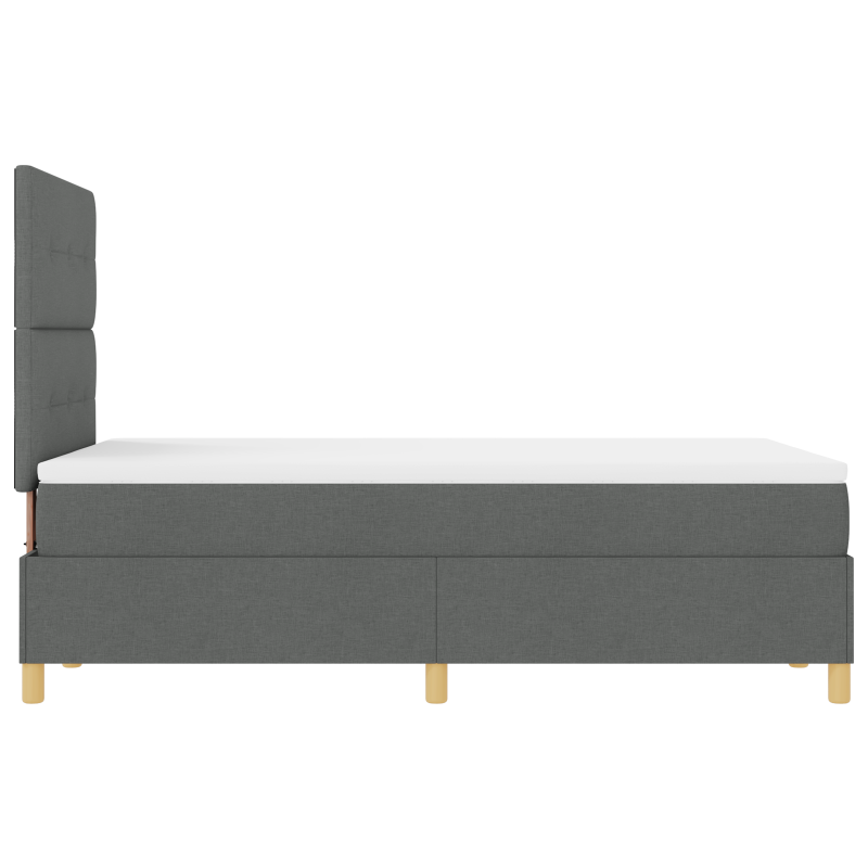 Boxspringbett mit Matratze & LED Dunkelgrau 120x200 cm Stoff