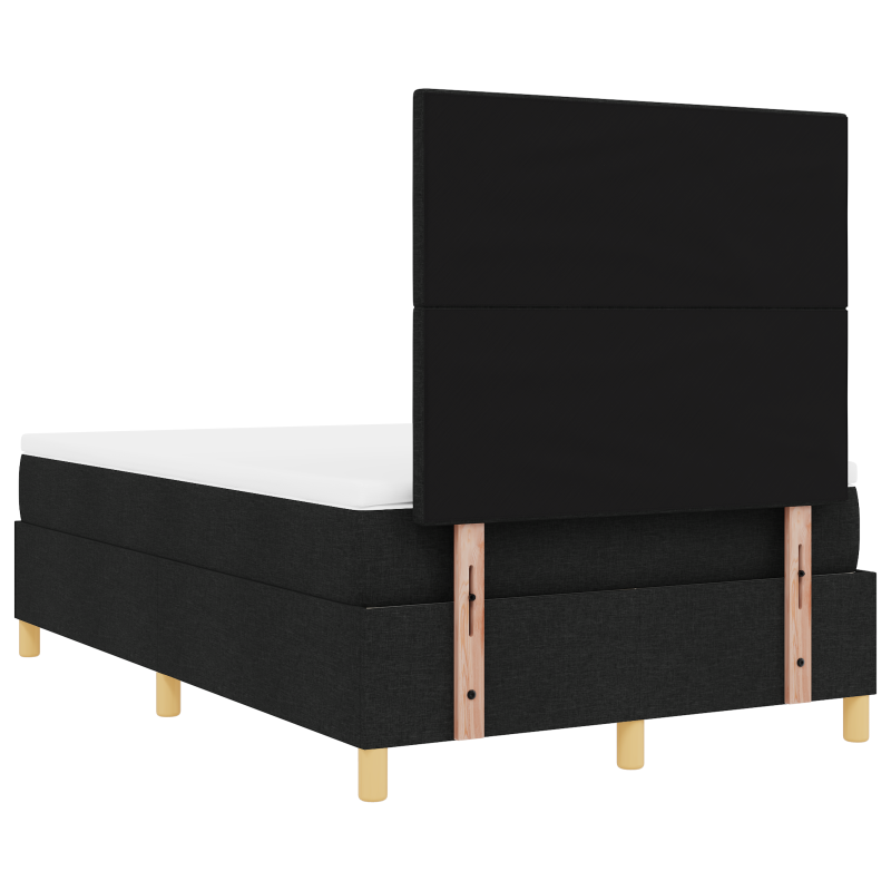 Boxspringbett mit Matratze & LED Schwarz 120x200 cm Stoff