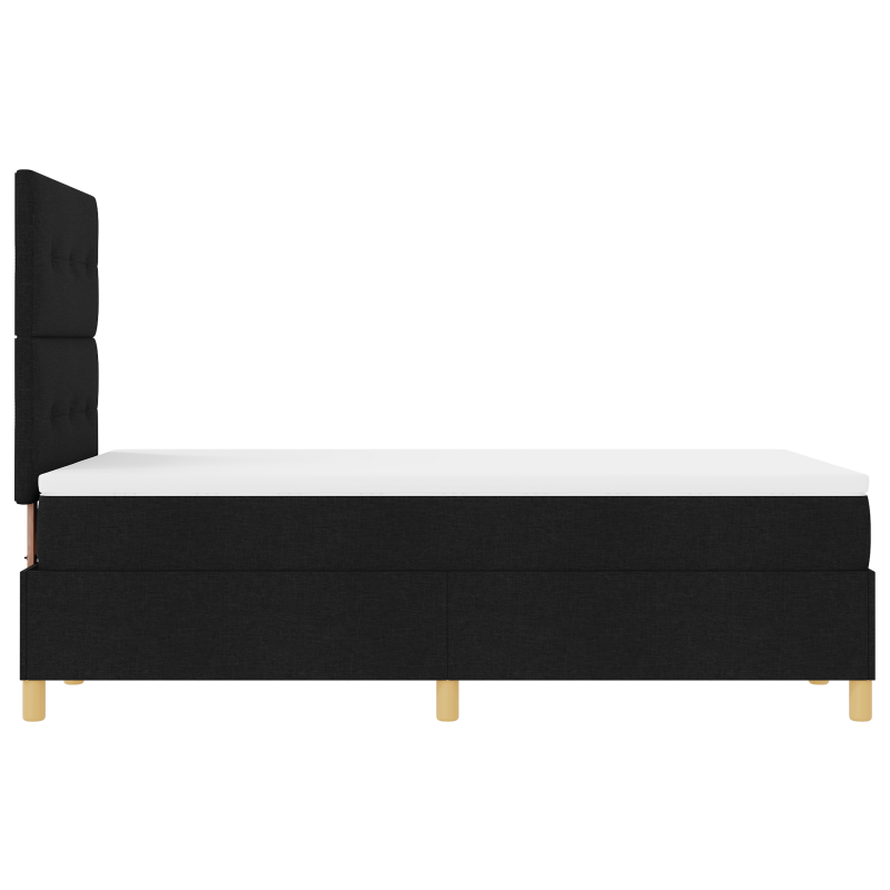 Boxspringbett mit Matratze & LED Schwarz 120x200 cm Stoff