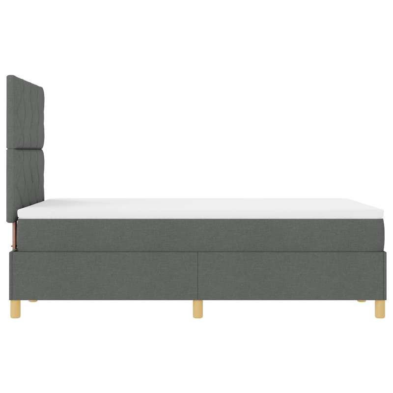 Boxspringbett mit Matratze & LED Dunkelgrau 120x190 cm Stoff