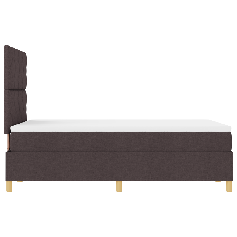 Boxspringbett mit Matratze & LED Dunkelbraun 120x200 cm Stoff