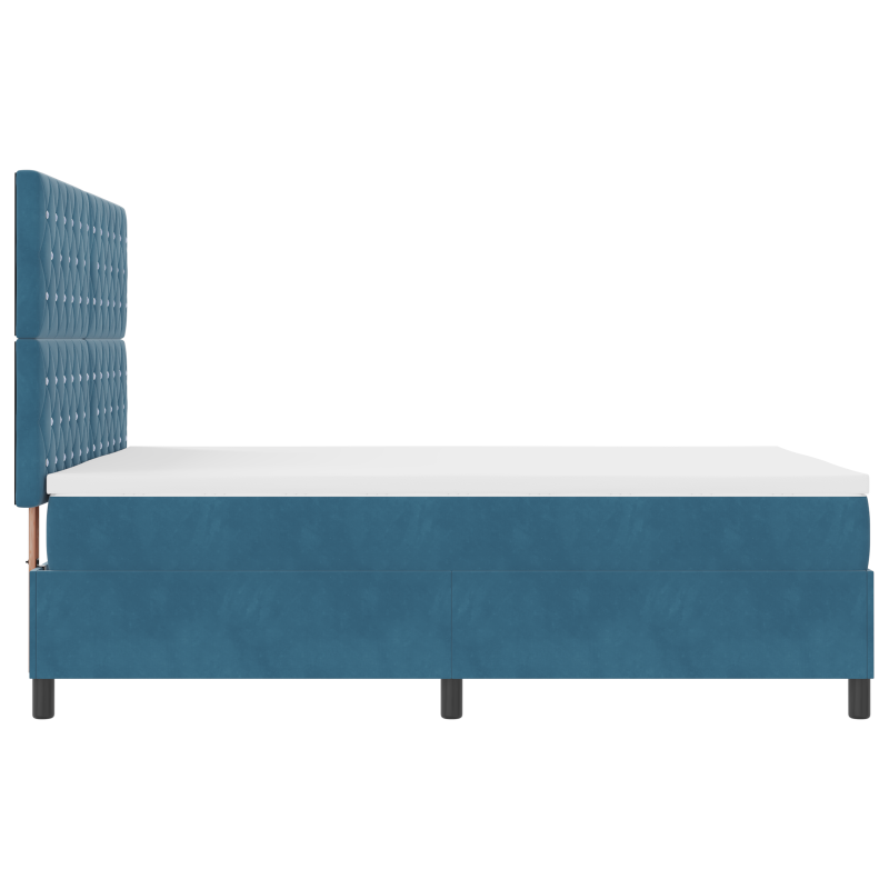 Boxspringbett mit Matratze & LED Dunkelblau 140x190 cm Velvet