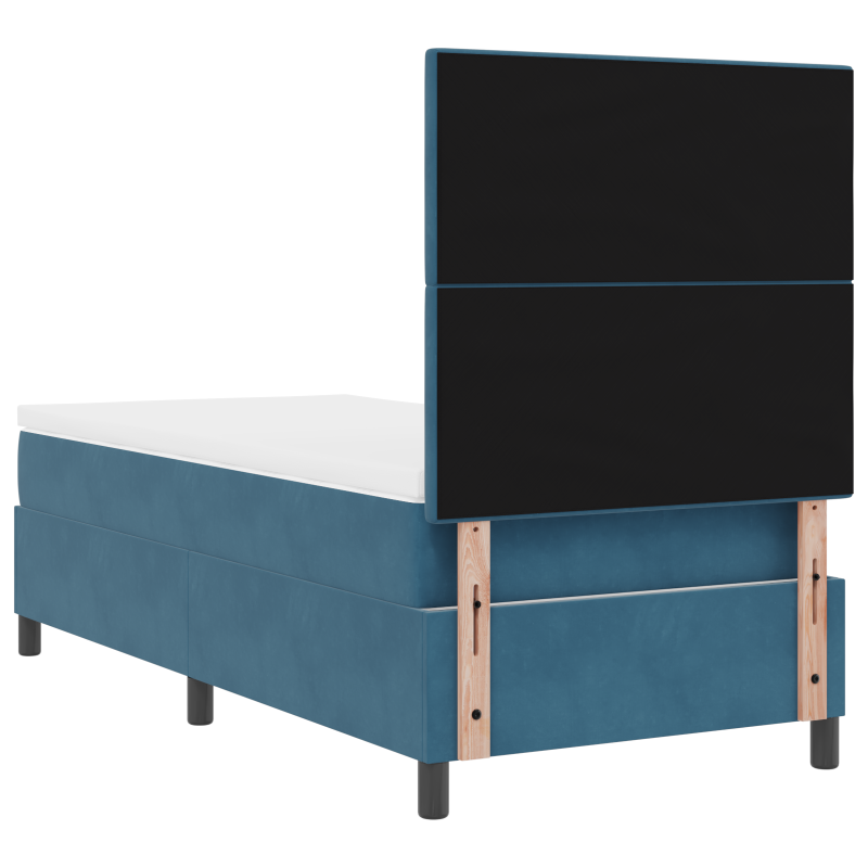 Boxspringbett mit Matratze & LED Dunkelblau 90x190 cm Samt