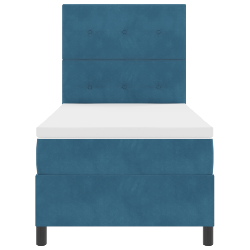 Boxspringbett mit Matratze & LED Dunkelblau 90x190 cm Samt