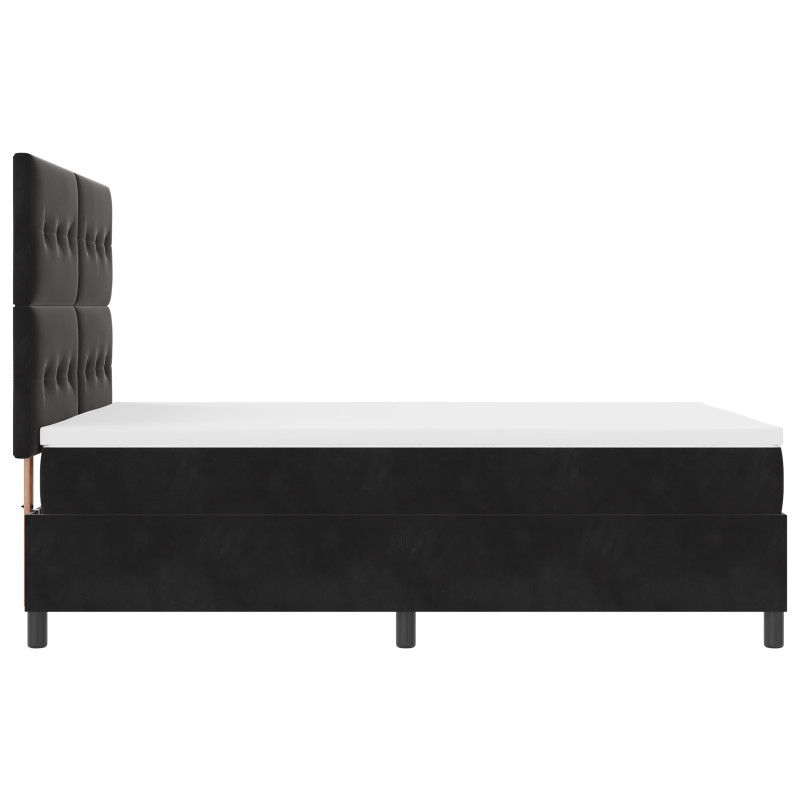 Boxspringbett mit Matratze & LED Schwarz 160x200 cm Samt