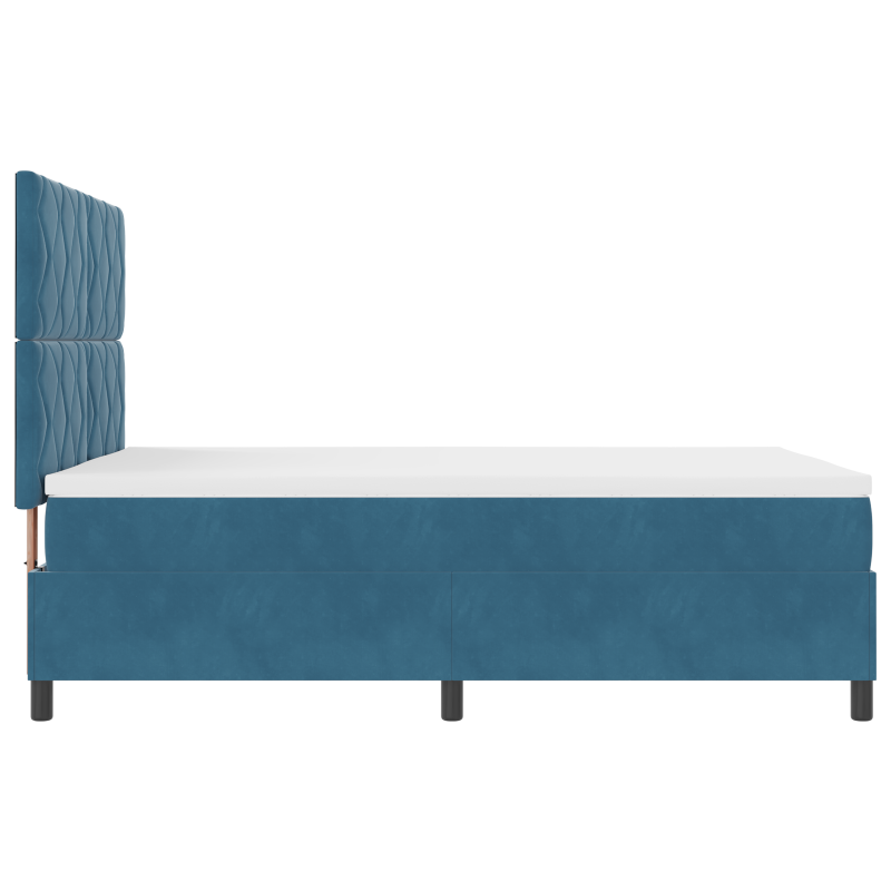Boxspringbett mit Matratze & LED Dunkelblau 140x190 cm Samt