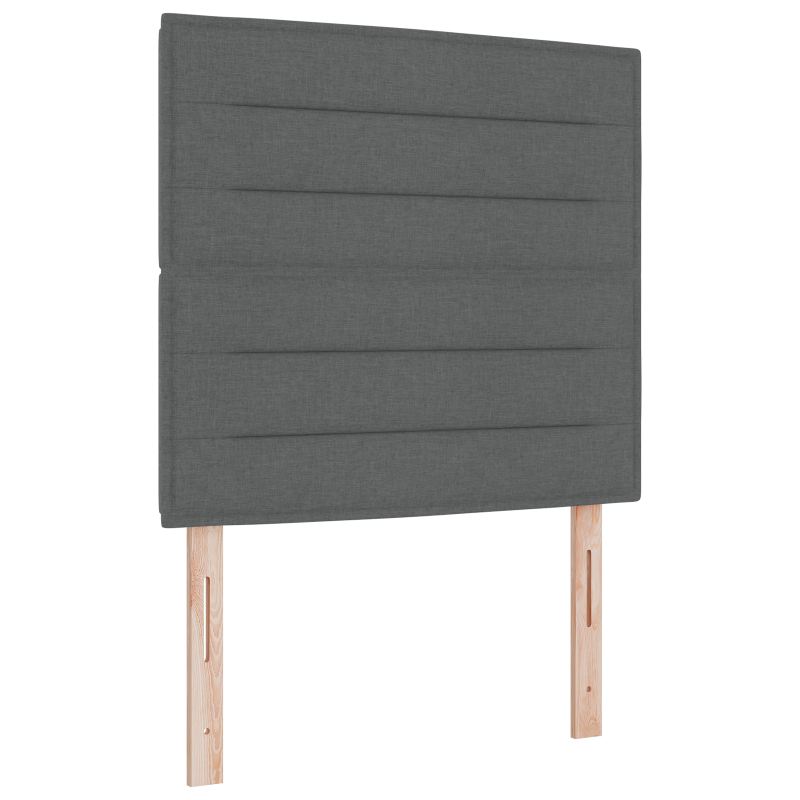 Boxspringbett mit Matratze & LED - Dunkelgrau, 100x200 cm, Stoff