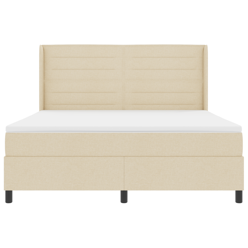Boxspringbett mit Matratze & LED Creme 180x200 cm Stoff