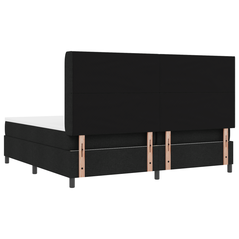 Boxspringbett mit Matratze & LED Schwarz 200x200 cm Stoff