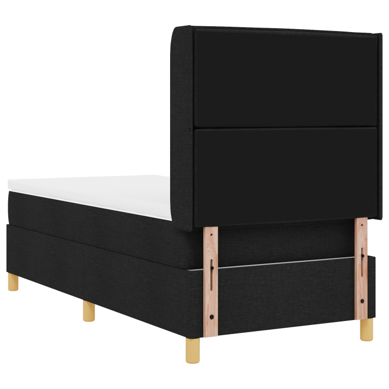 Boxspringbett mit Matratze & LED Schwarz 100x200 cm Stoff