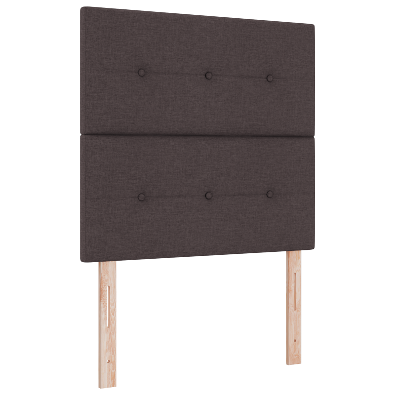 Boxspringbett mit Matratze & LED Dunkelbraun 100x200 cm Stoff