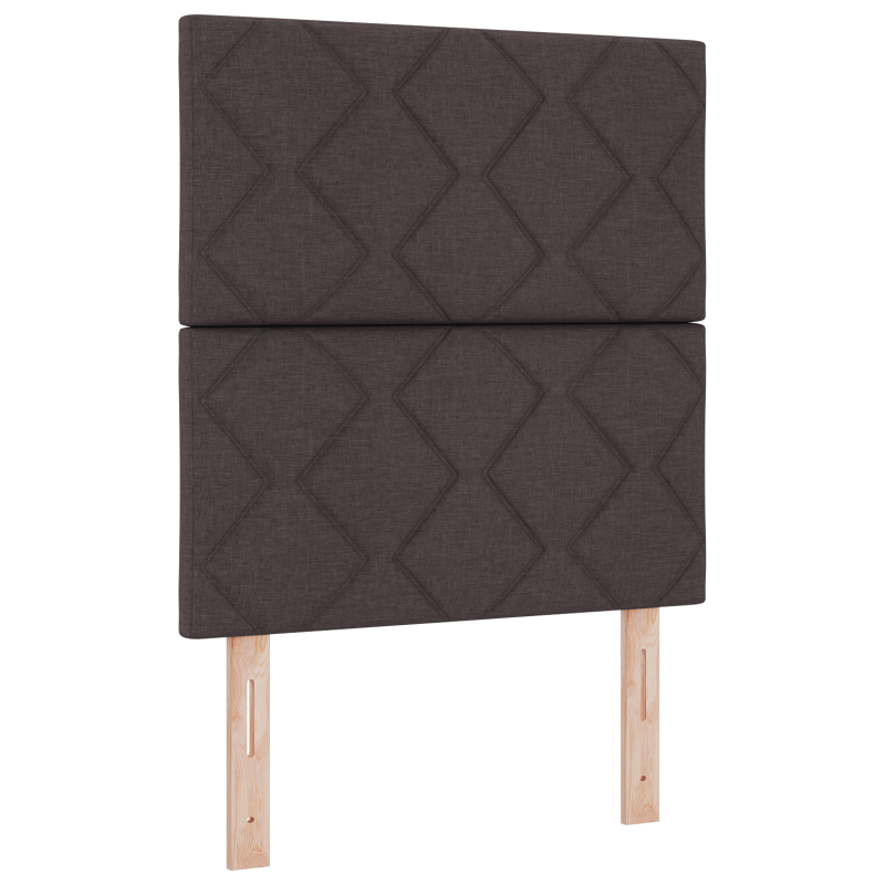 Boxspringbett mit Matratze & LED Dunkelbraun 80x200 cm Stoff