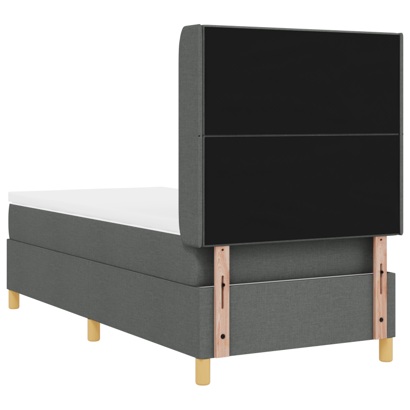 Boxspringbett mit Matratze & LED Licht Grau 90x200 cm Stoff