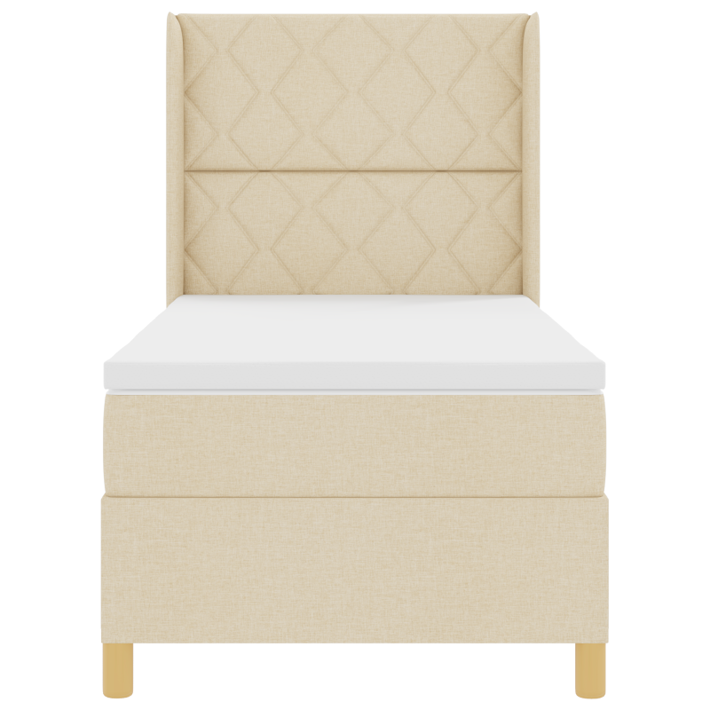 Boxspringbett mit Matratze Blau Einzelstoff