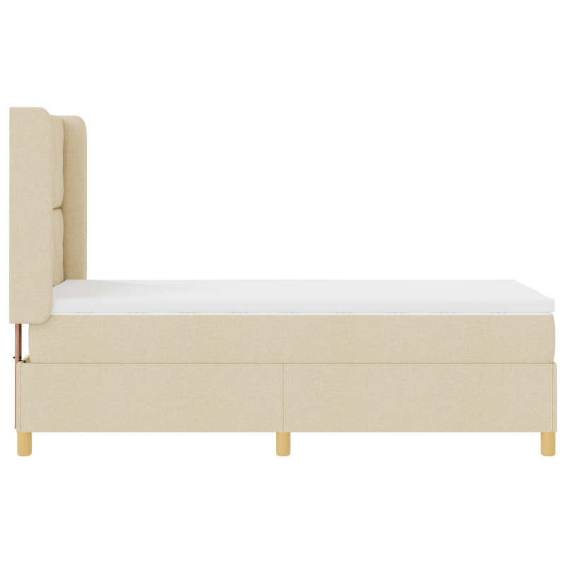 Boxspringbett mit Matratze Blau Einzelstoff