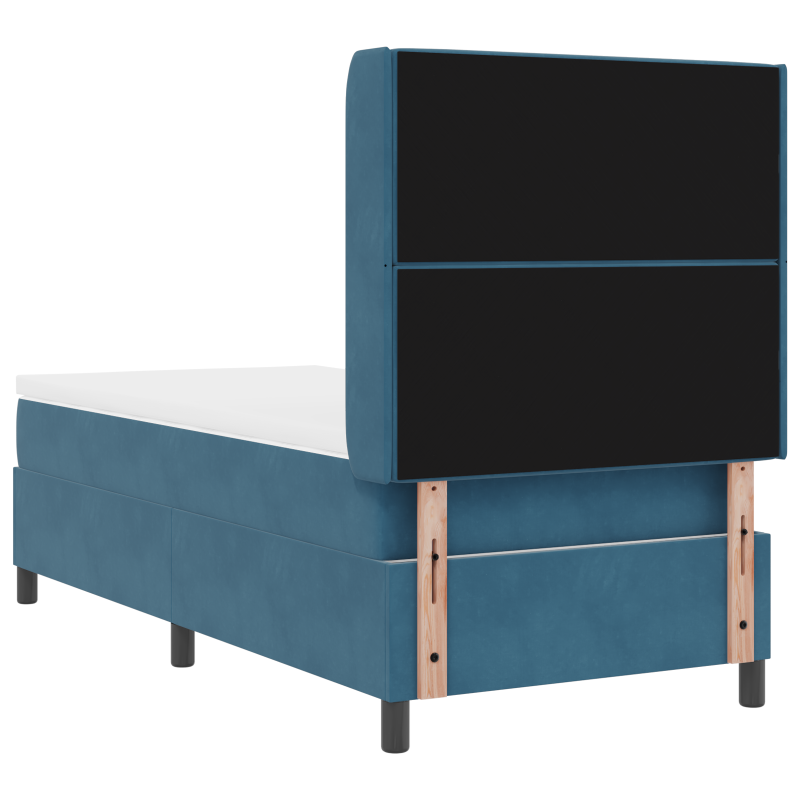 Boxspringbett mit Matratze & LED Dunkelblau 90x190 cm Samt