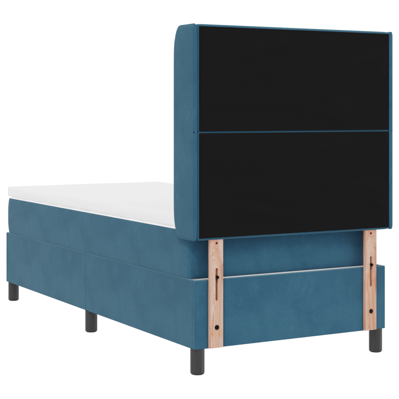 Boxspringbett mit Matratze & LED Dunkelblau 90x200 cm Samt
