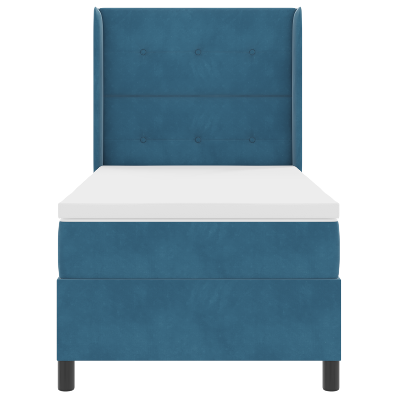 Boxspringbett mit Matratze & LED Dunkelblau 90x200 cm Samt